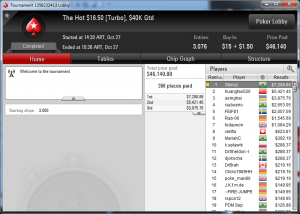 The hot $16.0, PokerStars