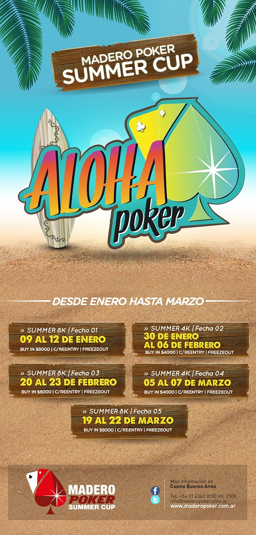 Aloha Poker madero summer cup