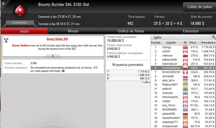 Bounty Builder $44 - noviembre 20