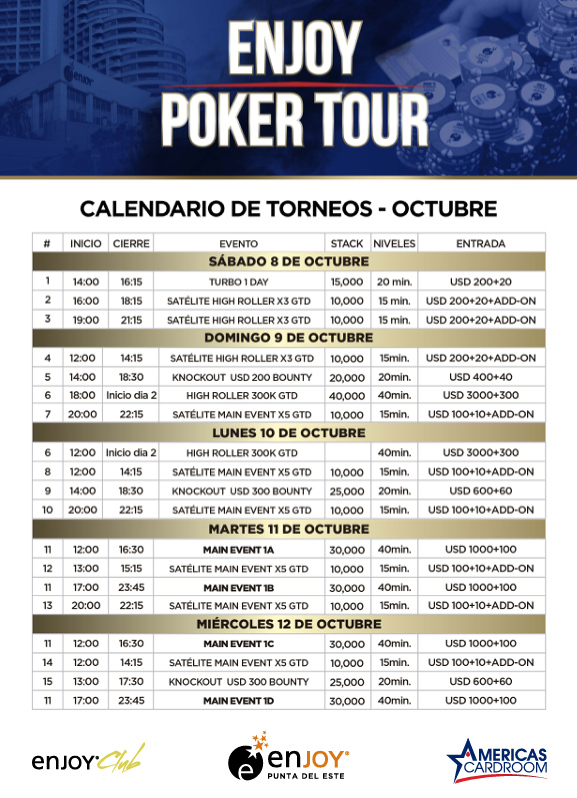 enjoy poker tour 2022 chile