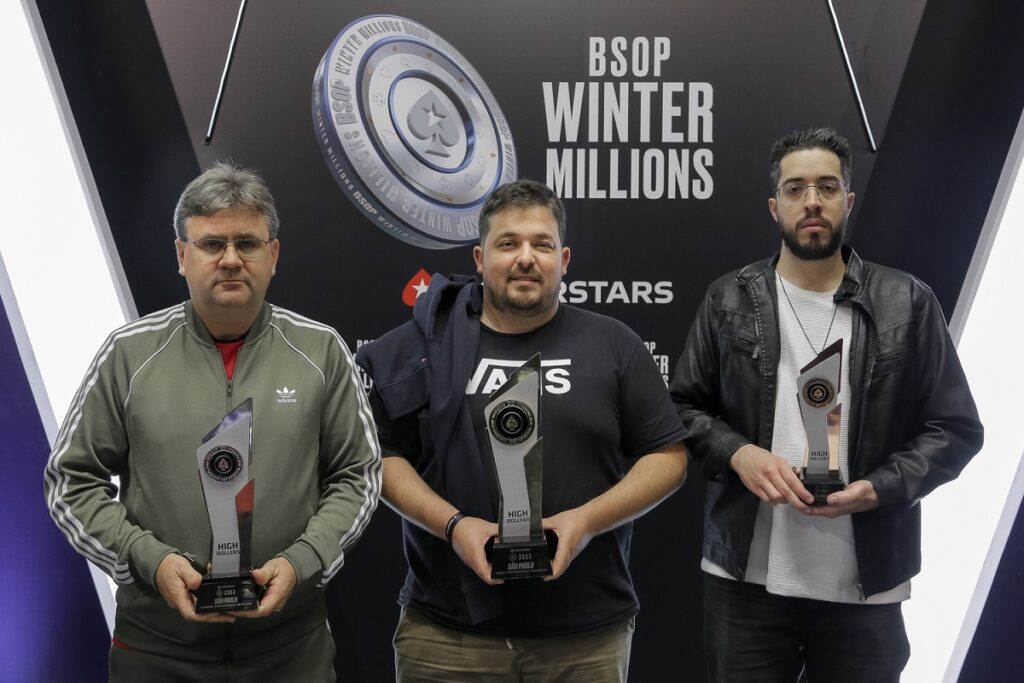 El podio de SHR del BSOP Winter Millions en San Pablo.